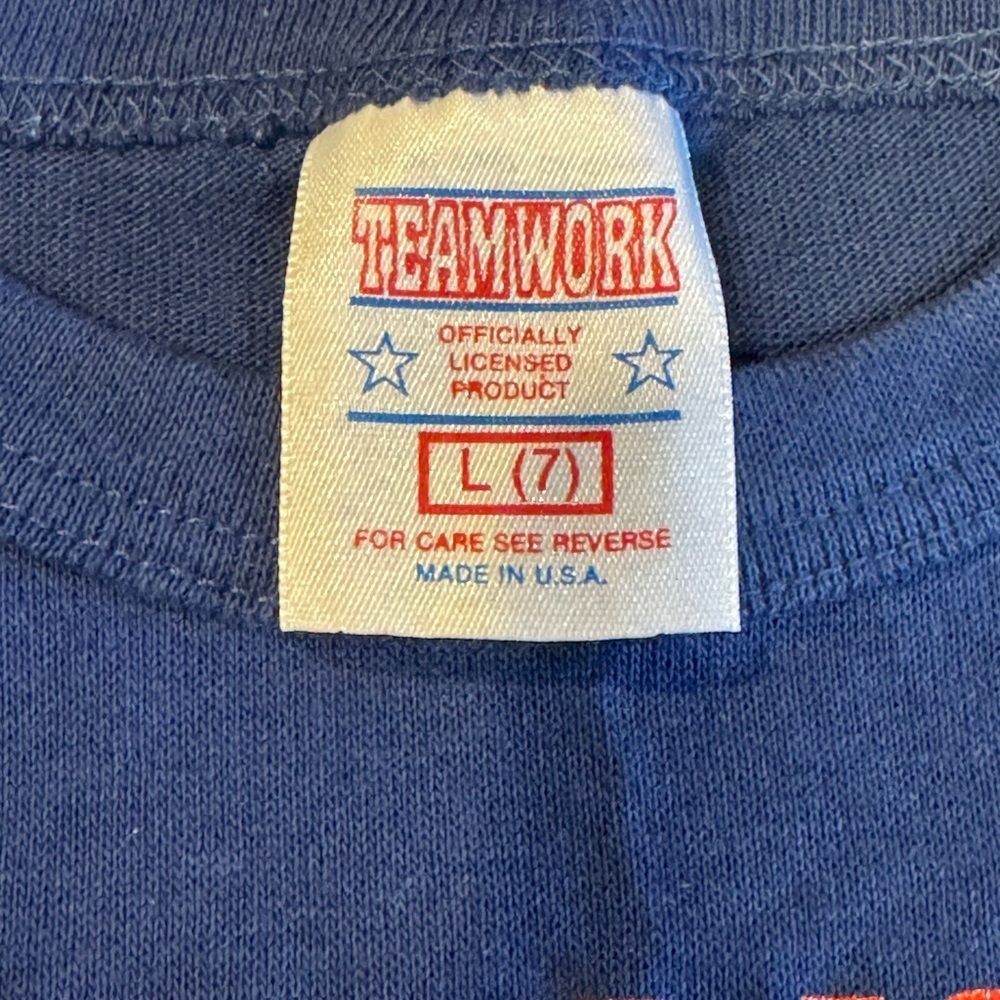 New York Giants T Shirt Youth Large Teamwork USA NFL Football Made in USA - Picture 4 of 6